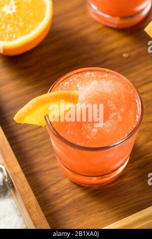 Brushy Glacé Au Néon Avec Orange Et Glace Banque D'Images
