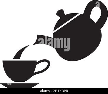 Modèle d'icône représentant une fête du thé noir modifiable. Symbole représentant une fête du thé illustration vectorielle plate pour la conception graphique et Web. Illustration de Vecteur
