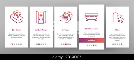 Outil De Salle De Bains De Douche Icônes D'Intégration Définir Vector Illustration de Vecteur