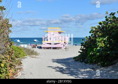 Miami, Parc Naturiste De Haulover, Floride Banque D'Images