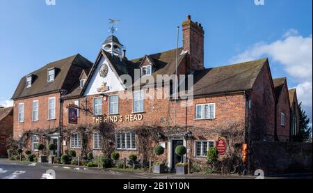 La maison publique de Hind'A Fuller à Aldermaston, Berkshire, Angleterre, Royaume-Uni Banque D'Images