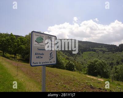 Sommet du Col du Ballon d'Alsace en France Banque D'Images