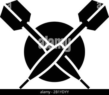 Outils d'audace icône noire, illustration conceptuelle, symbole vectoriel plat, signe glyphe. Illustration de Vecteur