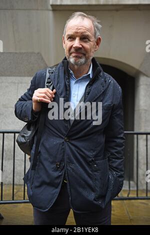 Richard Boath en dehors du Old Bailey, Londres, comme lui et deux autres cadres supérieurs de Barclays, Roger Jenkins et Thomas Kalaris, ont été acquittés de fraude sur un ??4 milliards d'investissement avec le Qatar au plus fort de la crise bancaire. Banque D'Images