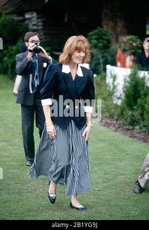 Sarah Ferguson, HRH Duchesse de York, polo, Windsor, Angleterre juin 1989 Banque D'Images