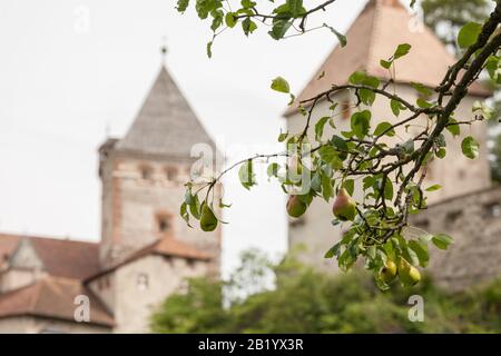 Val ISARCO, ITALIE - 27 JUILLET 2017: Castel Trostburg C'est l'un des plus grands complexes fortifiés du Tyrol du Sud. L'histoire de la forteresse date de bac Banque D'Images