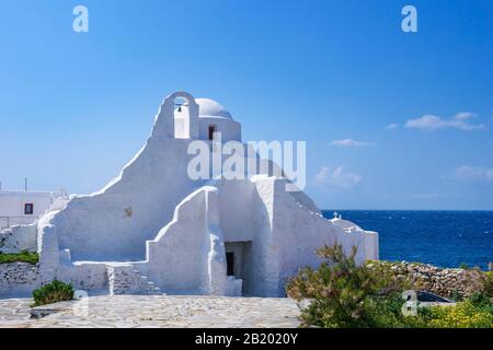 Église de Panagia Paraportiani, île de Mykonos, Hora, Cyclades, en Grèce, Europe Banque D'Images