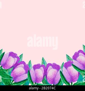 fleurs en hellebore dessinées à la main en aquarelle pour le printemps ou l'été pour les cartes d'invitation, de mariage ou de vœux Banque D'Images