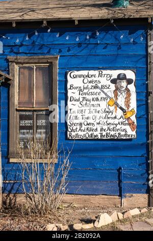 Maison historique du shérif, Seligman, Arizona, États-Unis avec la propriété adjacente sont les plus anciennes maisons de Seligman. Banque D'Images