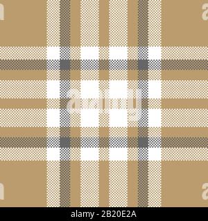 Conception de vecteur d'arrière-plan pixel. Plaid moderne sans coutures. Tissu à texture carrée. Tartan textile écossais. Couleur de beauté madras ornement. Illustration de Vecteur