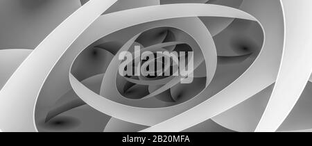 Carte d'intensité abstraite en vitrail inversé noir et blanc, effet généré par ordinateur Banque D'Images