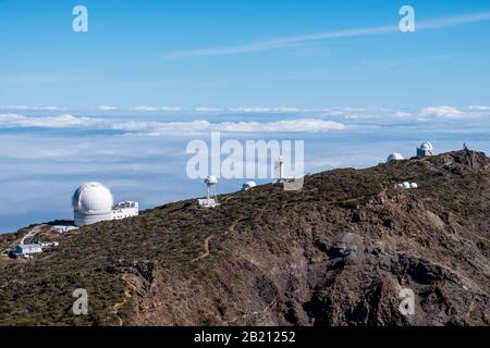 Observatoires, Observatoire Sur La Roque De Los Muchachos, Gran Telescopio Canarias, La Palma, Îles Canaries, Îles Canaries, Espagne Banque D'Images
