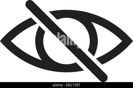 Modèle D'Icône de signe borgne d'œil, couleur noire modifiable. Symbole D'Icône de signe borgne des yeux illustration vectorielle plate pour la conception graphique et Web. Illustration de Vecteur