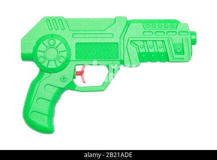 Pistolet À Pichet Vert Isolé Sur Fond Blanc. Banque D'Images