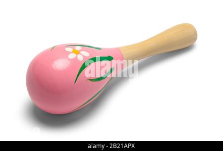 Petit Bois Maraca Isolé Sur Fond Blanc. Banque D'Images