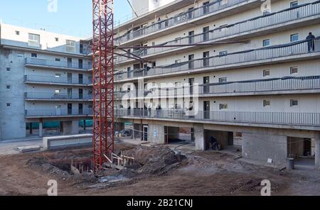 Mendoza, ARGENTINE, 26 mai 2017. Construction de bâtiments, Procrear proyect, 6° sección de Mendoza City, MENDOZA. Foto: Axel Lloret www.allofotografia.c Banque D'Images