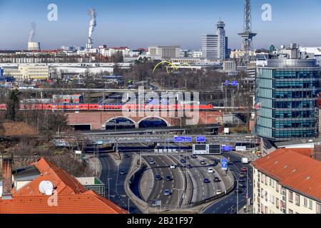 Autobahnkreuz Funkturm, Charlottenburg, Berlin, Deutschland Banque D'Images