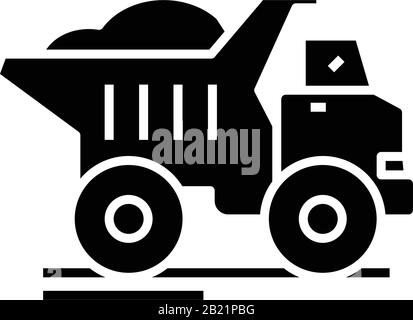 Vider l'icône noire du chariot, l'illustration conceptuelle, le symbole vectoriel à plat, le signe glyphe. Illustration de Vecteur