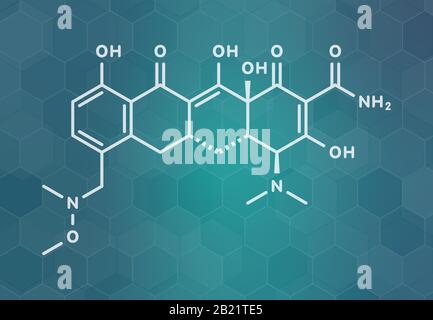 Molécule d'antibiotique de Sarecyclaine, illustration Banque D'Images