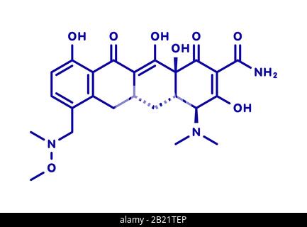 Molécule d'antibiotique de Sarecyclaine, illustration Banque D'Images