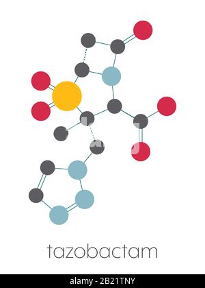 Molécule de médicament de tazobactam, illustration Banque D'Images