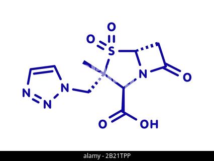 Molécule de médicament de tazobactam, illustration Banque D'Images