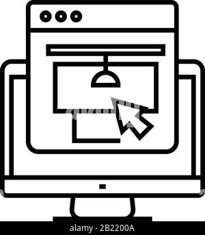 Icône de ligne d'objet Nesessary, signe concept, illustration vectorielle, symbole linéaire. Illustration de Vecteur