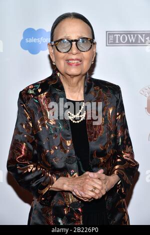 New York, États-Unis. 28 février 2020. Gail Lumet Guckley (fille de Lena Horne) assiste à la célébration inaugurale du Prix Lena Horne pour les artistes Créer un impact social à Steinway Hall à New York, NY, le 28 février 2020. (Photo D'Anthony Behar/Sipa Usa) Crédit: Sipa Usa/Alay Live News Banque D'Images