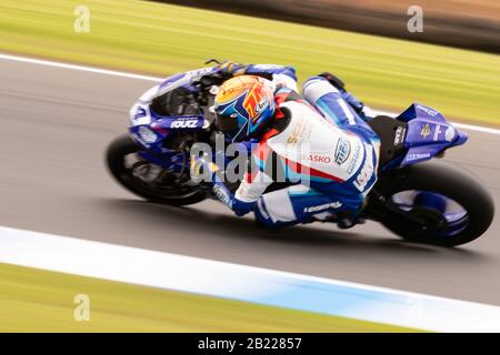 Melbourne, Australie, 29 Février 2020. Au Cours Du Championnat Du Monde Moto-Moto Motul Fim Superbike, Circuit Phillip Island, Australie. Crédit: Dave Hemaison/Alay Live News Banque D'Images