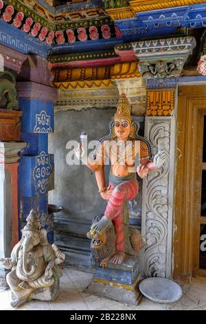 Statues dans le temple Sri Sivaraja Vinayagar à Colombo, Sri Lanka. Banque D'Images