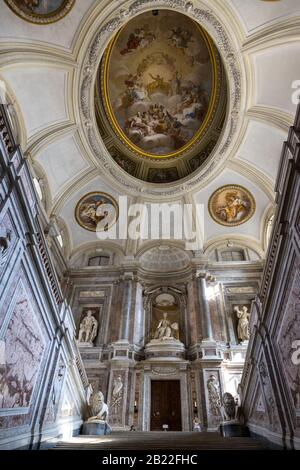 Italie, CASERTA - 19 octobre 2019 : le Palais Royal de Caserta (Palazzo Reale di Caserta), construit au XVIIIe siècle, ancienne résidence baroque du roi Bourbon Banque D'Images