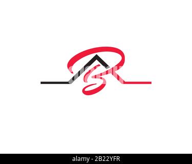 Monogramme anagram lettermark logo de la lettre A B comme maison agence immobilière de toiture Illustration de Vecteur