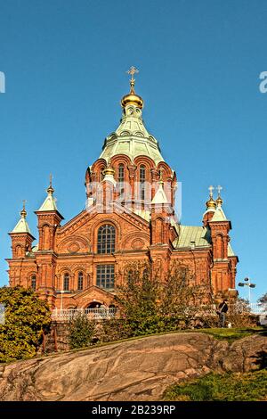 Russisch-Orthodoxe Kirche À Helsinki, Finnland Banque D'Images