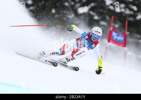 La Thuile (AO), Italie, 29 février 2020, suter corinne (sui) 3ème classé lors de la coupe du monde de ski FIS 2020 - femmes Super-G - ski - crédit: LPS/Sergio Bisi/Alay Live News Banque D'Images