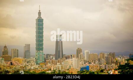 Vue sur 101 bâtiments, Taipei, Taiwan Banque D'Images