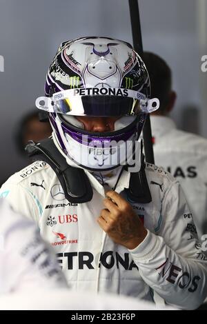 Lewis hamilton (gbr) mercedes amg f 1 w 11 pendant les tests pré-saison 2020, Barcelone (Espagne), Italie, 21 février 2020, championnat de Formule 1 de moteurs Banque D'Images