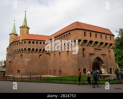 Barbacane de Cracovie Banque D'Images