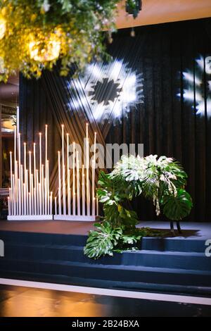 Zone de cérémonie de mariage et parc aquatique de la monstère. Banque D'Images