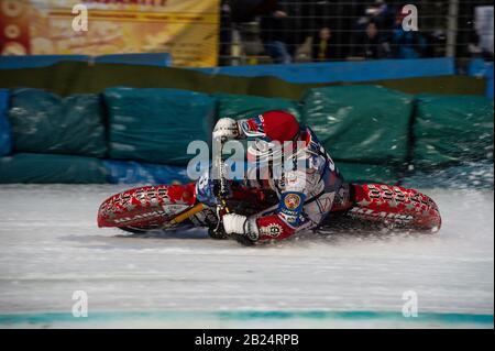 Berlin, Allemagne. 29 février 2020. Berlin ALLEMAGNE - 29 février Klatovsky de la République tchèque en action lors du circuit de course des Nations sur glace (jour 1) au Horst-Dohm-Eisstadion, Berlin, le samedi 29 février 2020. (Crédit: Ian Charles | Mi News) Crédit: Mi News & Sport /Alay Live News Banque D'Images