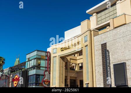 Los Angeles, Californie - 8 février 2019 : l'entrée principale du Dolby Theatre célèbre pour les Academy Awards Banque D'Images