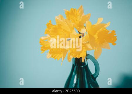 Bouquet De Daffodil Jaune À Vase Banque D'Images