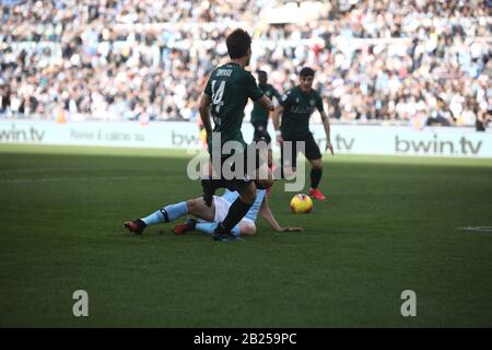 Rome, Italie. 29 février 2020. A Stadio Olimpico SS Lazio a battu 2-0 Bologna FC et prendre la première position Dans la Serie italienne A. Dans cette photo Takeiro Tomiyasu (photo par Paolo Pizzi/Pacific Press/Sipa USA) crédit: SIPA USA/Alay Live News Banque D'Images