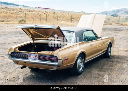 Nevada, États-Unis - septembre 2019 Cougar mercure ancienne voiture rétro Banque D'Images