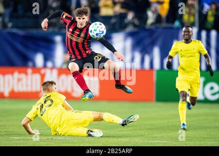Nashville, États-Unis. 29 février 2020. Atlanta United Emerson Hyndman (20) lors du match de football MLS entre Atlanta United et Nashville SC au stade Nissan le samedi 29 février 2020 à Nashville, TN. Crédit : Cal Sport Media/Alay Live News Banque D'Images