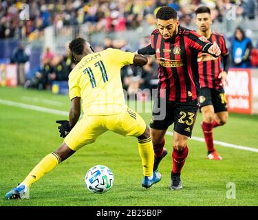 Nashville, États-Unis. 29 février 2020. Atlanta United Jake Mulraney (23) pendant le match de football MLS entre Atlanta United et Nashville SC au stade Nissan le samedi 29 février 2020 à Nashville, TN. Crédit : Cal Sport Media/Alay Live News Banque D'Images