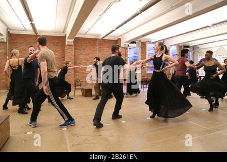 Répétition de la production du Groupe Transport L'Unsinkable Molly Brown, qui a eu lieu aux studios Gibney. Avec: Acteurs Où: New York, New York, États-Unis Quand: 29 Jan 2020 Crédit: Joseph Marzullo/Wenn.com Banque D'Images