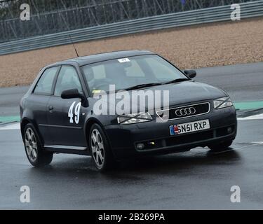 Alistair Littlewood, Audi S3, Pomeroy Trophy, Vintage sports car Club, VSCC, 15 février 2020, circuit Grand Prix, Silverstone, Towcester, Angleterre, Banque D'Images