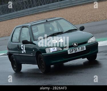 Mike Painter, Peugeot 105, Pomeroy Trophy, Vintage sports car Club, VSCC, 15 février 2020, circuit Grand Prix, Silverstone, Towcester, Angleterre, mauvais Banque D'Images