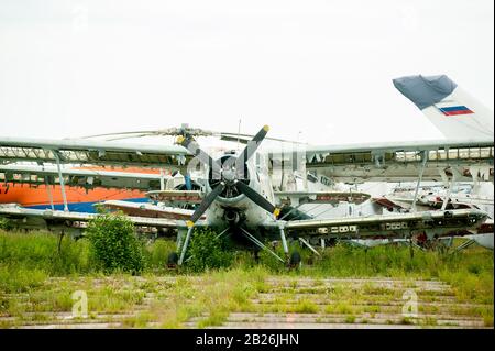 Épave d'avion passager, avion abandonné Banque D'Images