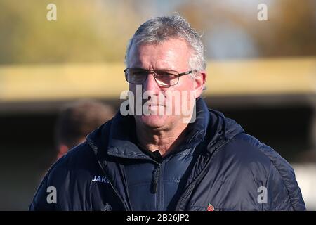 Tim Flowers, responsable de Solihull, durant la ville de Hitchin contre Solihull Maures, Emirates FA Cup Football au Top Field, le 11 novembre 2018 Banque D'Images